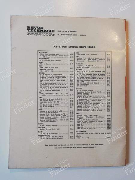 RTA Séries 142 - 144 - 145 - VOLVO 140 / 164 - 1219- 8