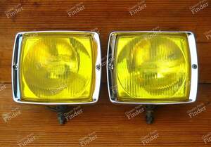 Pair of Classic Bosch 4583 Rectangular Yellow Fog lamps - MERCEDES BENZ SL (R107)