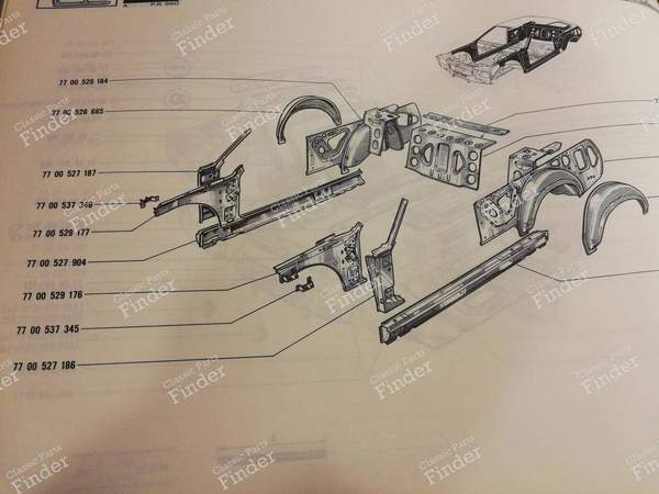 Rocker panel with new right-hand fender flange - RENAULT 15 / 17 (R15 - R17) - 5