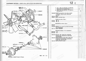 Pompe à eau non débrayable - NEUVE d'origine - PEUGEOT 304 - 1202.68- thumb-7
