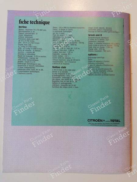 Sales brochure - CITROËN Ami 8 / Super - 1.72- 5