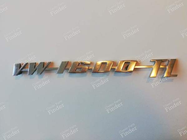 1600 TL trunk emblem - VOLKSWAGEN (VW) 1500 / 1600 (Typ 3) - 311653687A- 0