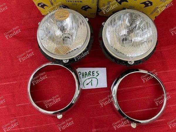 Pair of complete headlights - RENAULT 4 CV - ABTP 496- 6
