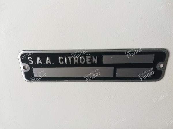 Blanko-Motorkennzeichnungsschild - Gepresst - CITROËN DS / ID - 9