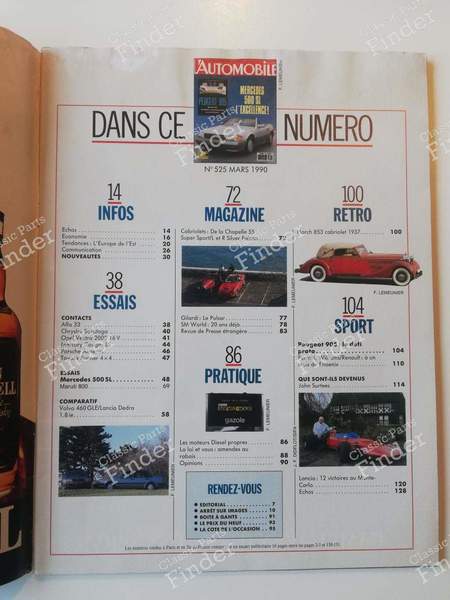 L'Automobile Magazine - März 1990 - MERCEDES BENZ SL (R129) - #525- 1