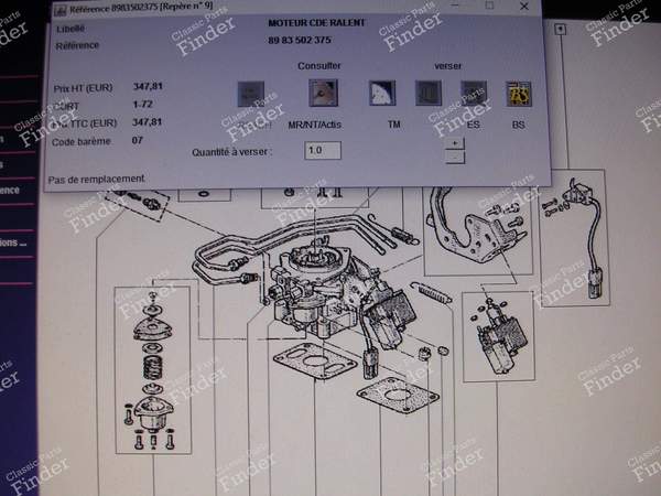 Motor Langsamfahrsteuerung / Langsamfahrventil - RENAULT 21 (R21) - 8983502375- 6