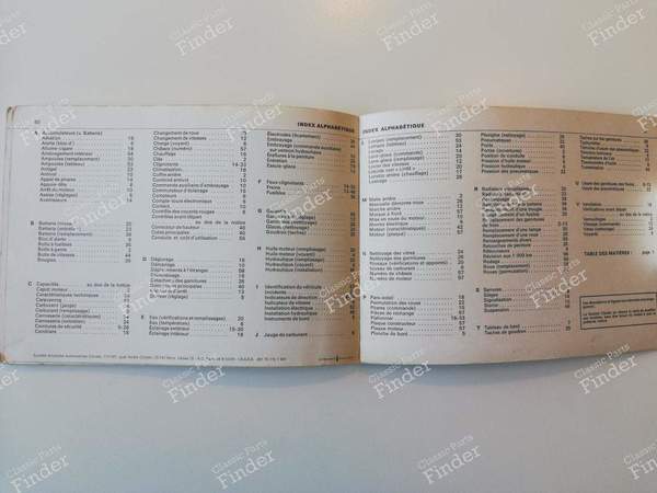 On-board manual - complete 'D range' (except IE) - CITROËN DS / ID - 07536 / ISBN 261751151001- 8