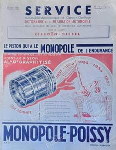 SERVICE Technical Journal, 1938 for CITROËN Type 23 / U23