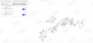 INNENABDECKUNG FÜR SPIEGEL - LINKE SEITE - MERCEDES BENZ E (W124) - A12472011119045- thumb-3