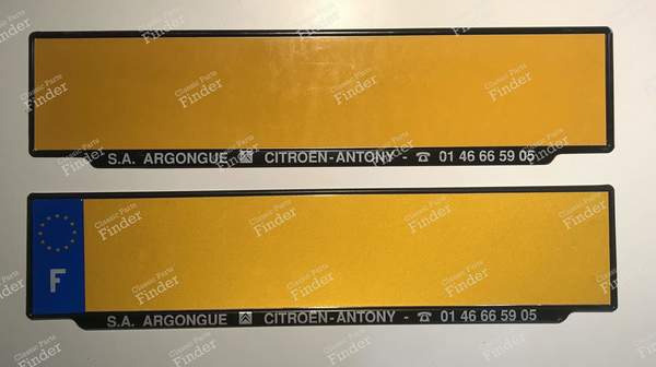 Set of blank Citroën license plates - CITROËN CX - 0