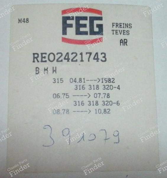 Kit freins arrière BMW 315, 316, 318, 318i, 320, 320i, - BMW 3 (E21) - REO2421743- 3