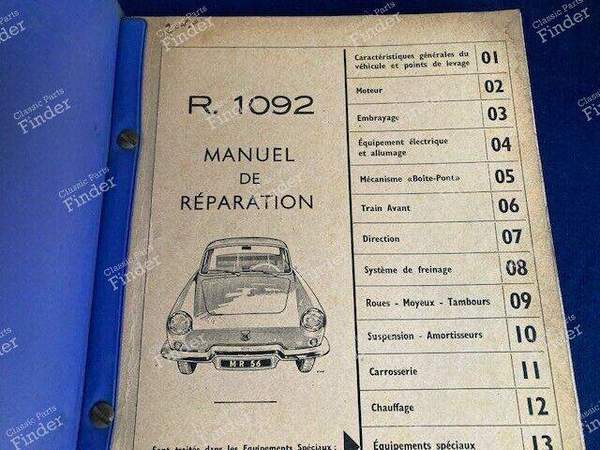 Reparaturanleitung Florida R1092 - RENAULT Floride / Caravelle - MR58 / 850566203- 1