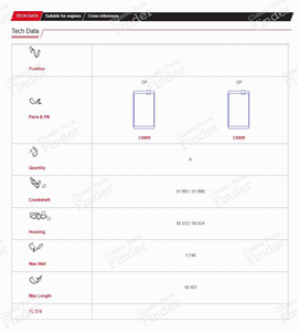 Connecting rod bearings Busso engine - Standard - ALFA ROMEO Alfetta GT/GTV - CR6809CP- thumb-2