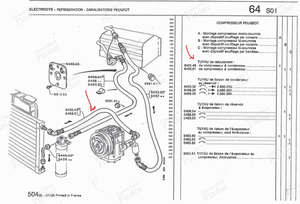 Tuyau de climatisation - PEUGEOT 504 - 6456.01- thumb-2
