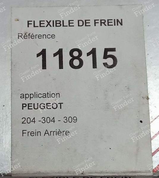 Paire de flexibles arrière gauche droite et intermédiaire - PEUGEOT 204 - 11815- 2