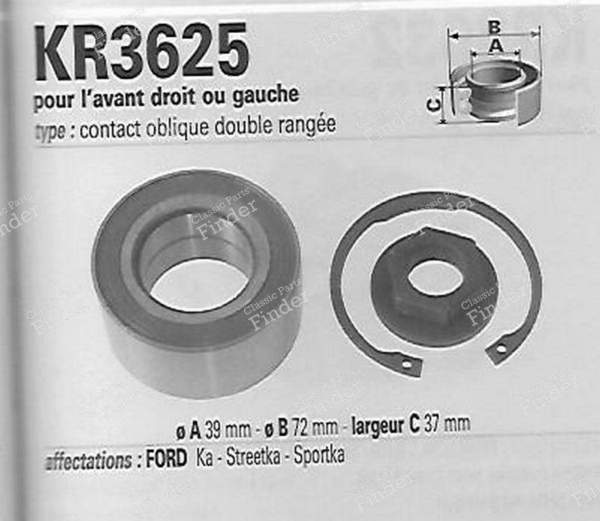 Pair of front right/left bearing kits - FORD Ka - SportKa - StreeKa - K11/20- 1