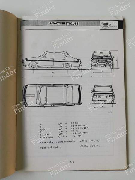 M.R. 153 R12 Gordini Repair Manual - RENAULT 12 / Virage (R12) - M.R. 153- 2