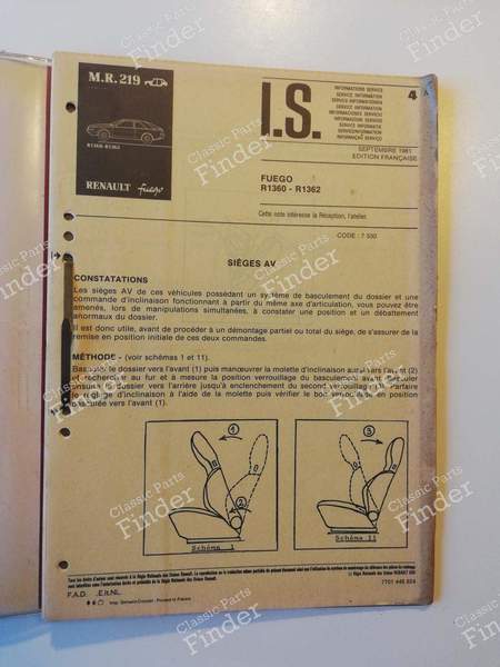 M.R. 219 - Repair manual - RENAULT Fuego - 7701446221- 6