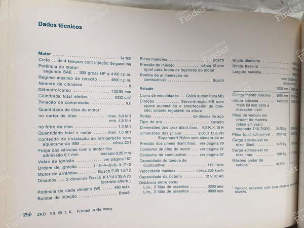 Maintenance manual - MERCEDES BENZ 600 (W100) - 1005840796- 3