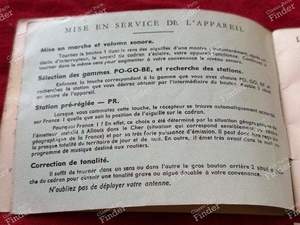 Genuine car radio Owner's manual - CITROËN DS / ID - Radioën S19- thumb-5