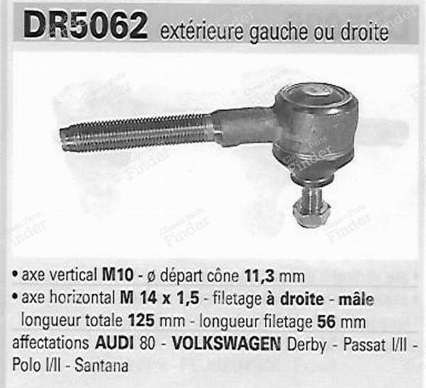 Rotule de direction extérieure gauche ou droite - AUDI 80/90 (B3/B4) - EB1054- 2