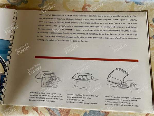 Catalogue d'époque - MERCEDES BENZ 190 SL (W121 BII / R121) - 1