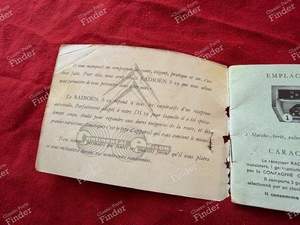 Genuine car radio Owner's manual - CITROËN DS / ID - Radioën S19- thumb-2