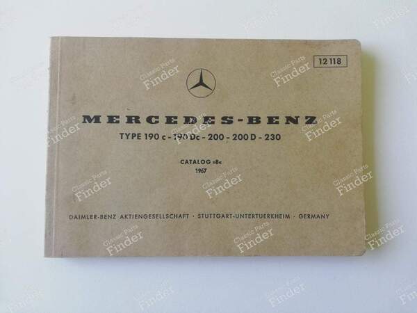 Spare Parts Manual - 'Catalog B' 1967 - MERCEDES BENZ W110 - 12118- 0