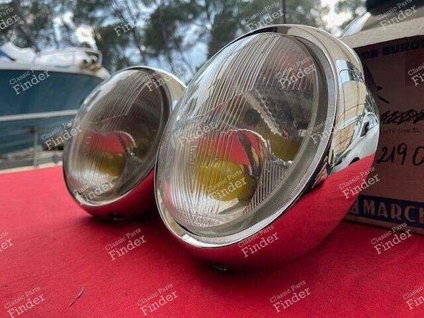 Two MARCHAL AMPLILUX headlights for DS/ID, or others - PEUGEOT 404 Coupé / Cabriolet - 61282203 (?)- 6