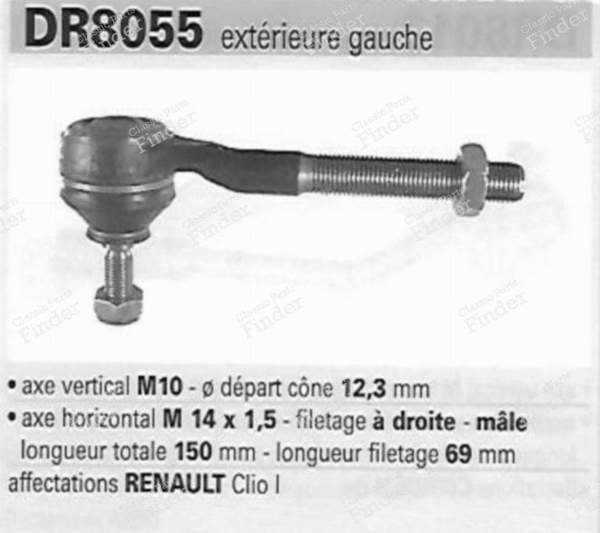 Kugelgelenk links außen - RENAULT Clio 1 - QR2690- 2