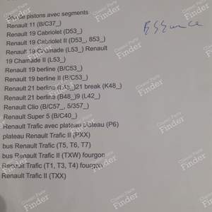 Pistons and segments for R9, R11, R19, R21, Clio, Trafic... - RENAULT Trafic - 93 791 810- thumb-5
