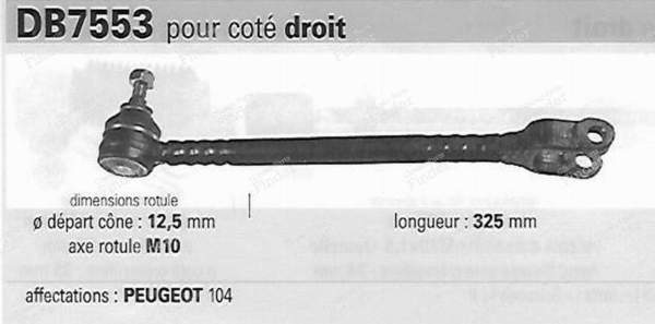 Right/left-hand steering tie-rod - PEUGEOT 104 / 104 Z - 53138 / 3814.13 (Ref. origine)- 2