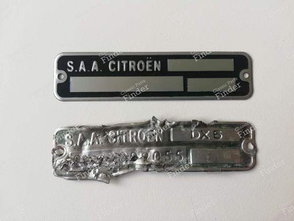 Blanko-Motorkennzeichnungsschild - Gepresst - CITROËN DS / ID - 0