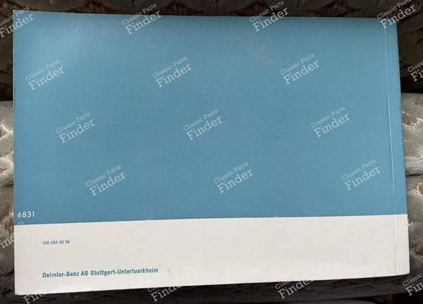 1966 Owner's Manual for Mercedes 300SE W108 - MERCEDES BENZ W108 / W109 - 108 584 08 96 / 1085840896- 1