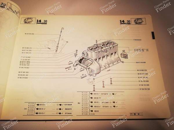 Ersatzteilkatalog - RENAULT 4 / 3 / F (R4) - P.R. 953 / 7701435669- 7