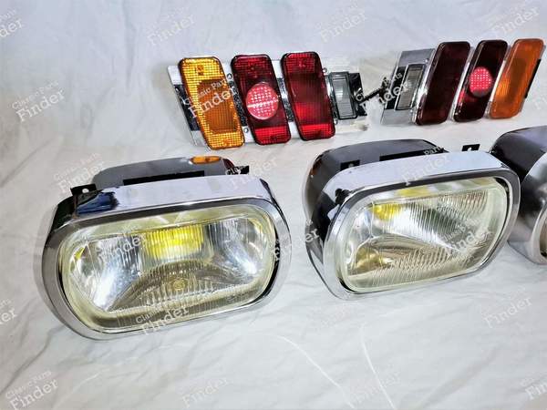 1 complete set of headlights and 2 rear lights - PEUGEOT 504 Coupé / Cabriolet - 450088 / 629G / 629D- 3