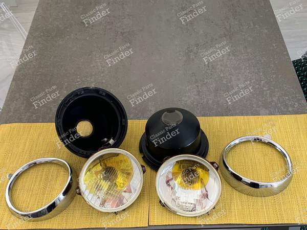 Komplette Scheinwerferoptik für Dauphine, Ondine, oder andere - RENAULT Dauphine / Ondine - E251A1462 / 155 / ABTP 521- 2