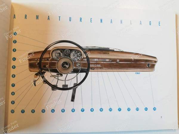 Owner's manual - Version 250 SE - MERCEDES BENZ W108 / W109 - 1085842296- 3