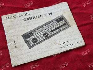 Genuine car radio Owner's manual - CITROËN DS / ID