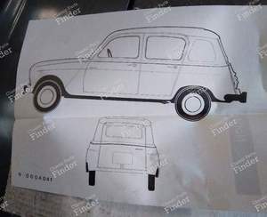 Aufkleber für Renault 4 Savane für RENAULT 4 / 3 / F (R4)