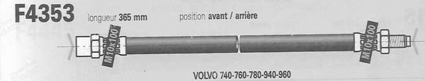 Paire de flexibles avant ou arriere gauche et (ou) droite - VOLVO 740 / 760 / 780 - F4353- 1