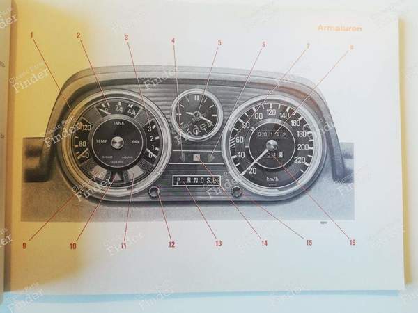 Owner's manual - Versions 250 & 280 - MERCEDES BENZ /8 (W114 / W115) - 1145844796 / 6500 4652- 4
