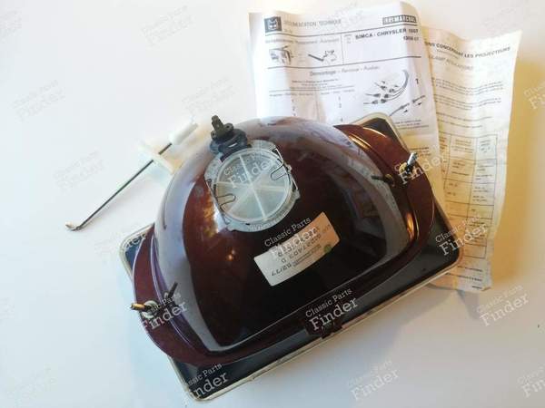 Optique de phare avant droit - SIMCA-CHRYSLER-TALBOT 1307 / 1308 / 1309 / 1510 / 150 / Solara / Alpine - Equilux 61227403- 5