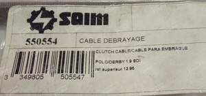 Câble de débrayage ajustage manuel - VOLKSWAGEN (VW) Polo / Caddy - 550554- thumb-2