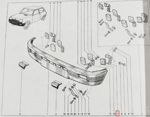 Front left bumper bracket - RENAULT 5 / 7 (R5 / Siete) - 7700537739- thumb-2