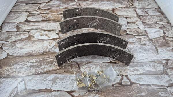 Set of 4 rear brake shoe linings - RENAULT 16 (R16) - 550648CO- 1