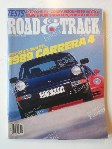Road & Track - November 1988 - PORSCHE 911 (964) - Volume 40 - #3- 0