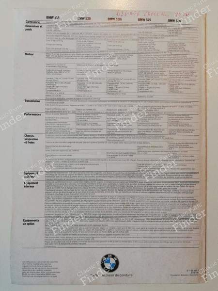 Serie 5 sales brochure - BMW 5 (E12) - 511030013- 4