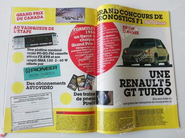 Autohebdo - RENAULT 5 Turbo (R5) - #525 - 4 juin 1986- 7