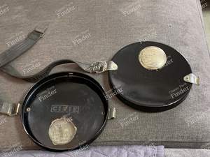 Black metal Cibié covers for 'Oscars'. - RENAULT 8 / 10 (R8 / R10) - thumb-1